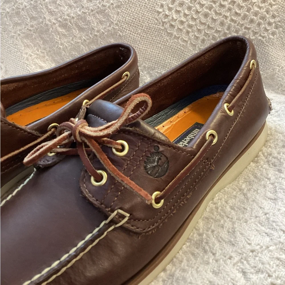 Timberland Brown Leather Boat Shoes